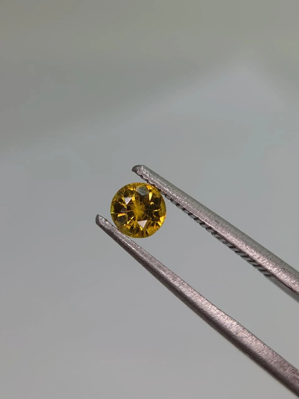 0.35ct Natural Brilliant Round Faceted Demantoid Garnet from Pakistan — view 4